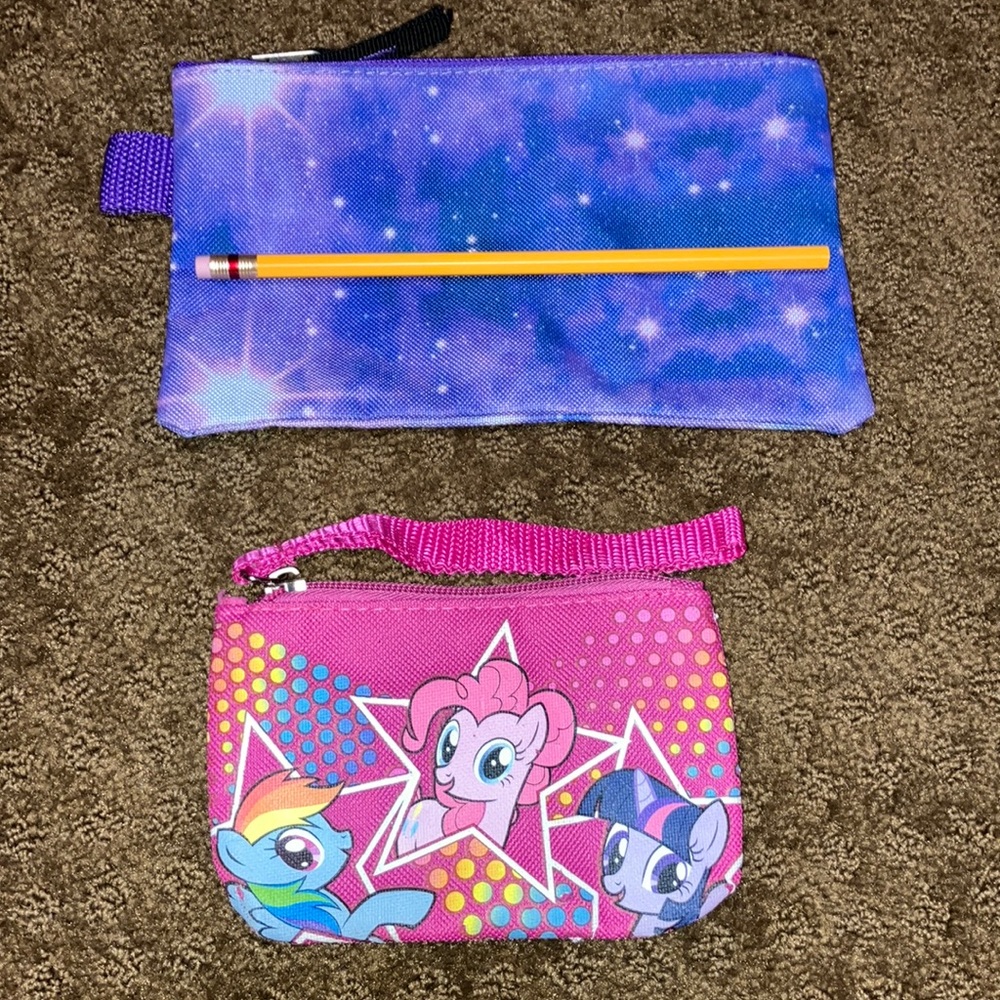 My little Pony 3 item bundle-pink purse, purple pencil case & lunch bag …